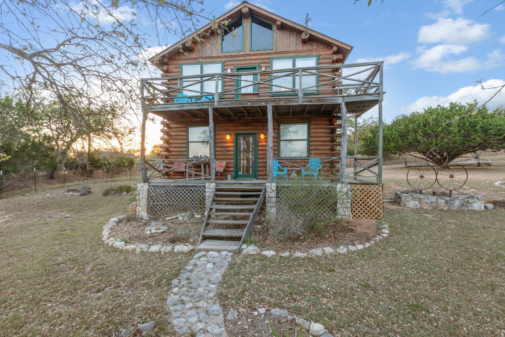 Mighty Oak Log Cabin Fredericksburg Extérieur photo